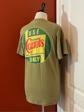 Carrots by Anwar Carrots Men’s Classic Olive Cotton Graphic Tee Shirt